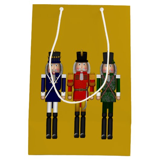 Nutcracker Trio-Gold-GIFT BAG M Medium Cadeauzakje (Achterkant)