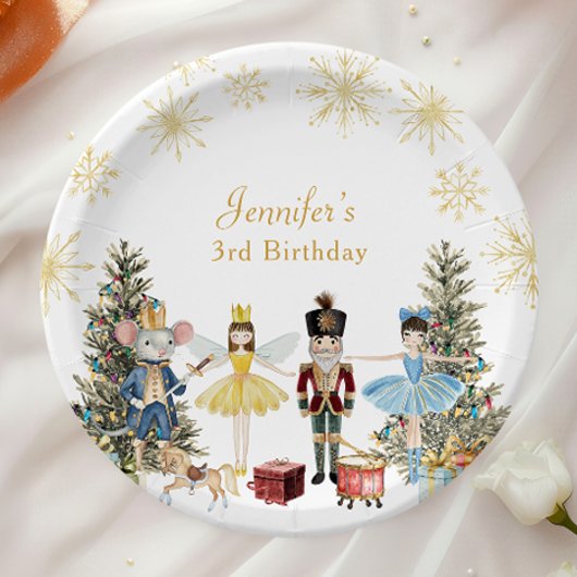 Nutcracker Verjaardagsfeestje Papieren Bordje
