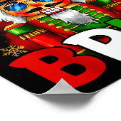 Nutcracker What's Crackin Bruh Funny Christmas Men Poster (Hoek)