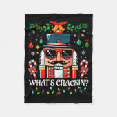 Nutcracker What's Crackin Funny Christmas Men Wome Fleece Deken (Voorkant)