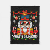 Nutcracker What's Crackin Funny Christmas Men Wome Fleece Deken (Voorkant)