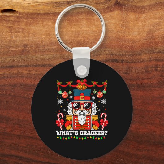 Nutcracker What's Crackin Funny Christmas Men Wome Sleutelhanger (Voorkant)