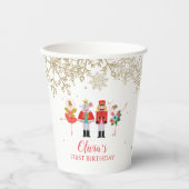 Nutcracker Winter Ballet Gold Snowflake Birthday Papieren Bekers (Voorkant)