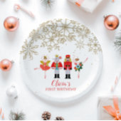 Nutcracker Winter Ballet Gold Snowflake Birthday Papieren Bordje