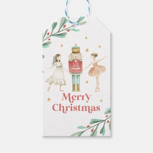 Nutcracker Winter Ballet Kerstmis Cadeaulabel (Voorkant)