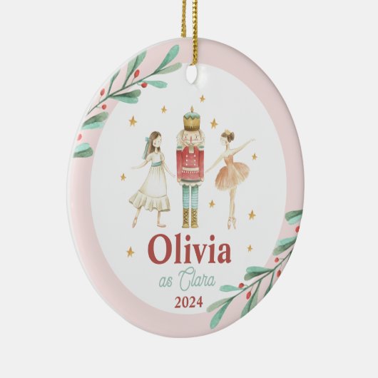 Nutcracker Winter Ballet Kerstmis Keramisch Ornament (Rechts)