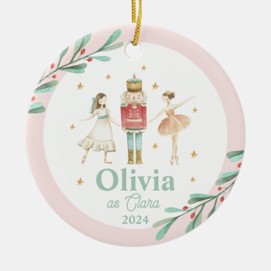 Nutcracker Winter Ballet Kerstmis Keramisch Ornament (Voorkant)