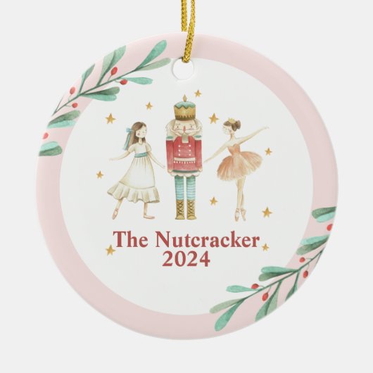 Nutcracker Winter Ballet Kerstmis Keramisch Ornament (Voorkant)