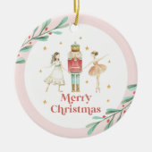 Nutcracker Winter Ballet Kerstmis Keramisch Ornament (Voorkant)