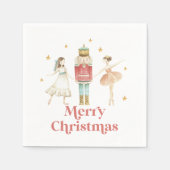 Nutcracker Winter Ballet Kerstmis Napkins Servet (Voorkant)