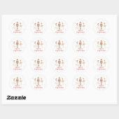 Nutcracker Winter Ballet Kerstmis Ronde Sticker (Vel)