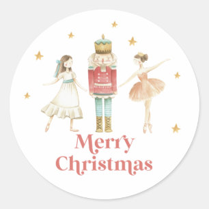 Nutcracker Winter Ballet Kerstmis Ronde Sticker