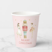 Nutcracker Winter Ballet roze Kerstmis Papieren Bekers (Voorkant)
