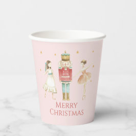 Nutcracker Winter Ballet roze Kerstmis Papieren Bekers