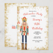 Nutcracker Winter Birthday Boy Invitation Kaart (Voorkant / Achterkant)
