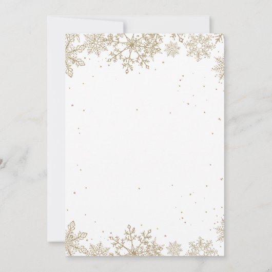 Nutcracker Winter Birthday Red en Gold Invitation Kaart (Achterkant)