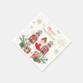 Nutcracker Winter Onederland 1e verjaardag Rood Servet (Hoek)