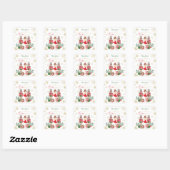 Nutcracker Winter Onederland 1e verjaardag Rood Vierkante Sticker (Vel)