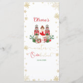 Nutcracker Winter Onederland 1st Birthday Menu (Achterkant)