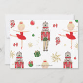 Nutcracker Winter Onederland 1st Birthday Photo Kaart (Achterkant)