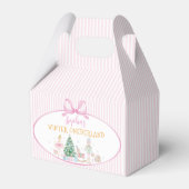 Nutcracker Winter Onederland Roze Strik Verjaardag Bedankdoosjes (Achterkant)