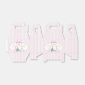 Nutcracker Winter Onederland Roze Strik Verjaardag Bedankdoosjes (Uitgevouwen)