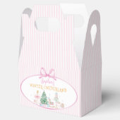 Nutcracker Winter Onederland Roze Strik Verjaardag Bedankdoosjes (Geopend)