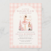 Nutcracker Winter Wonderland QR Code Baby Shower Kaart (Voorkant)