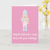Nutcracker with a Candy Cane with Greeting Kaart (Gele Bloem)