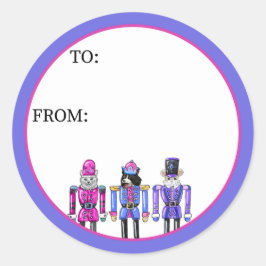 Nutcrackerhuisdieren ronde sticker