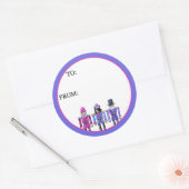 Nutcrackerhuisdieren ronde sticker (Envelop)