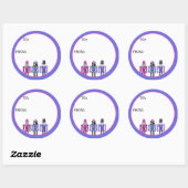 Nutcrackerhuisdieren ronde sticker (Vel)