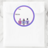 Nutcrackerhuisdieren ronde sticker (Tas)