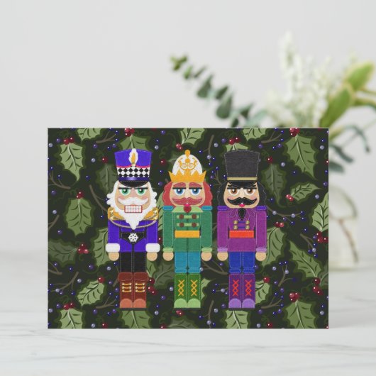 Nutcrackers Feelt stijl Merry Kerstmis (Staand voorkant)