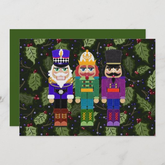 Nutcrackers Feelt stijl Merry Kerstmis (Voorkant / Achterkant)