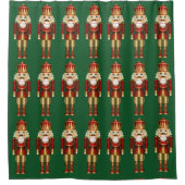 Nutcrackers Fun Kerstfeestay Red Green Gold S Douchegordijn (Voorkant)