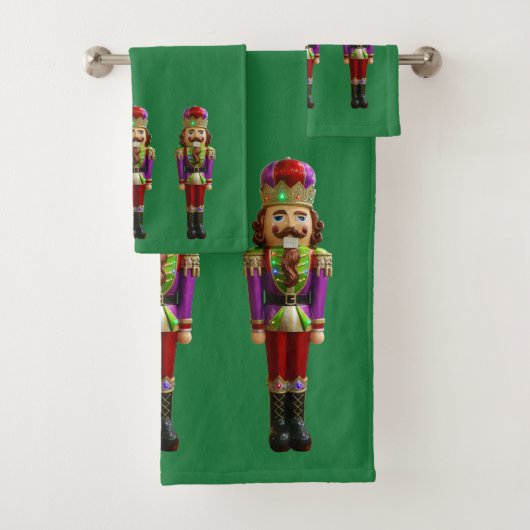 Nutcrackers Fun KerstGreen Bad Handdoek (Insitu)