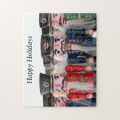 nutcrackers groep prettige feestdagen puzzel legpuzzel (Verticaal)