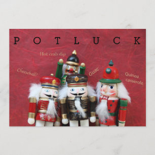 Nutcrackers groep rode potluck kaart