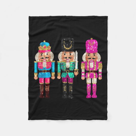 Nutcrackers Merry Christmas Funny Xmas Men Women Fleece Deken (Voorkant)