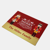 Nutcrackers Merry KerstRed Welkom Deurmat (Schuin)