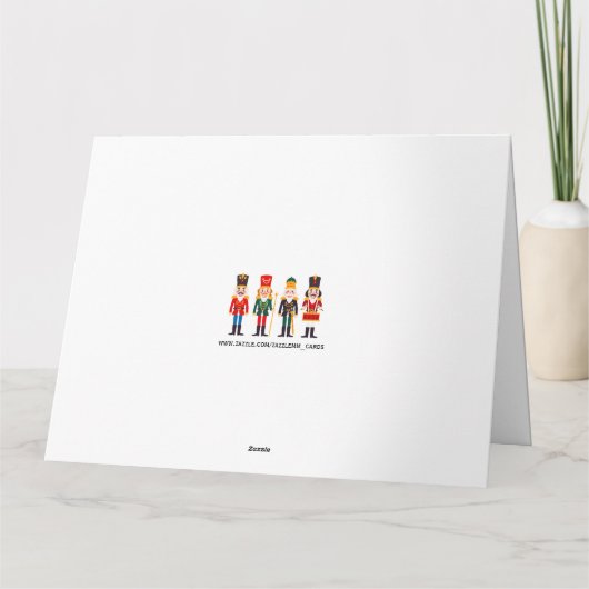Nutcrackers Napkins Large Gift Bag Kaart (Achterkant)
