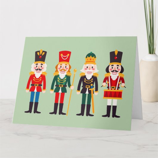 Nutcrackers Napkins Large Gift Bag Kaart (Voorkant)