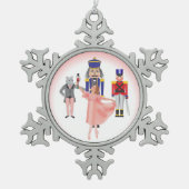 Nutcraker Ballet Cast Tin Sneeuwvlok Ornament (Voorkant)