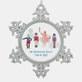 Nutcraker Ballet Cast Tin Sneeuwvlok Ornament (Voorkant)