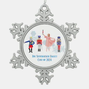 Nutcraker Ballet Cast Tin Sneeuwvlok Ornament