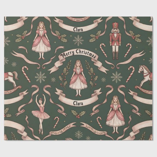 Nutcraker Elegant Cadeaupapier (Vlak)