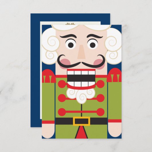 Nutcraker ~ Invitaties Kaart (Voorkant / Achterkant)