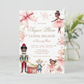 Nutcraker Sugar Plum Fairy Winter Verjaardag Kaart (Staand voorkant)