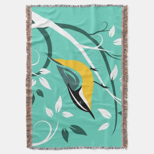 Nuthatch Art Deken (Voorkant Verticaal)
